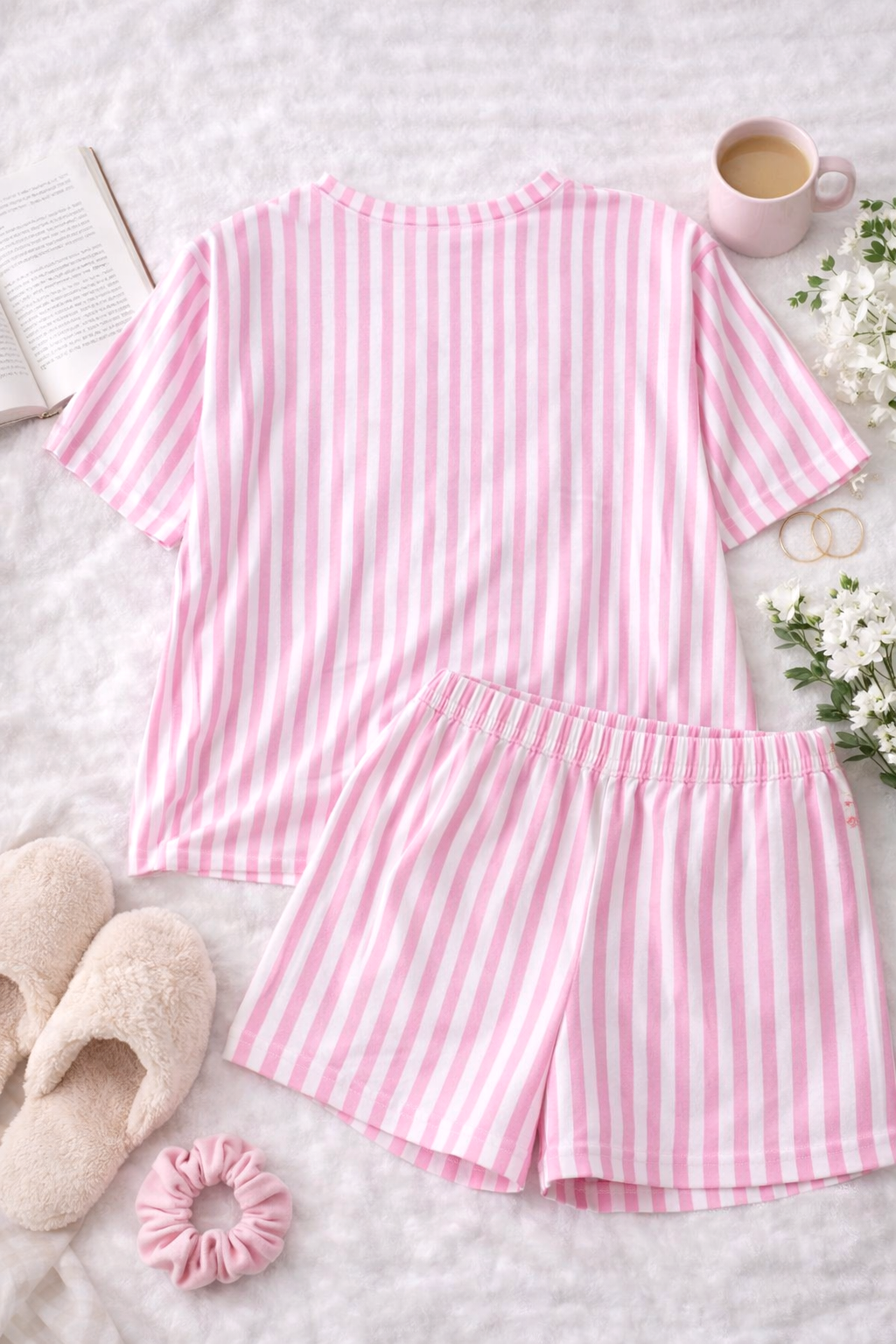 Dámské bavlněné pyžamo Good Morning – pohodlný set tričko + kraťasy (100% bavlna)