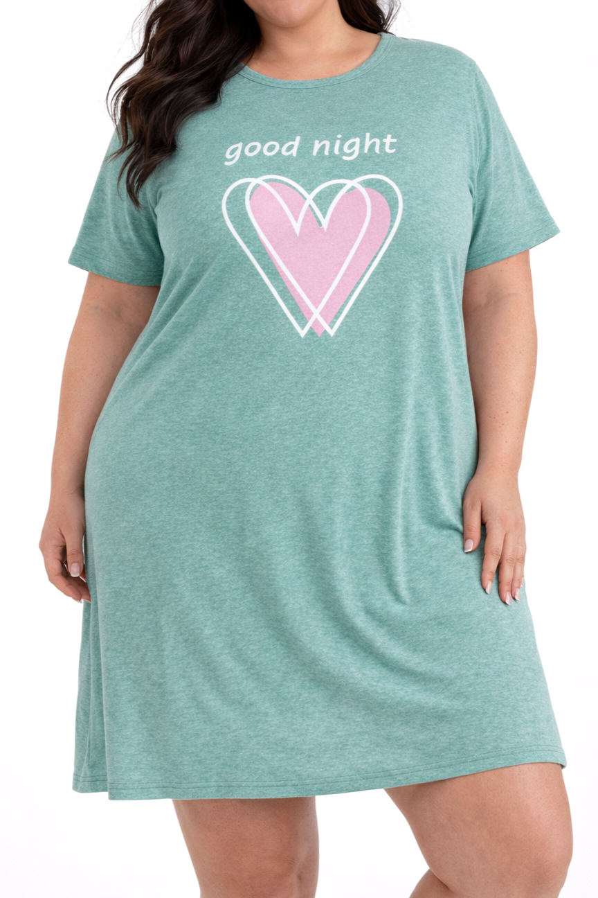 Dámská bavlněná noční košile Good Night – pohodlný střih (100% bavlna)